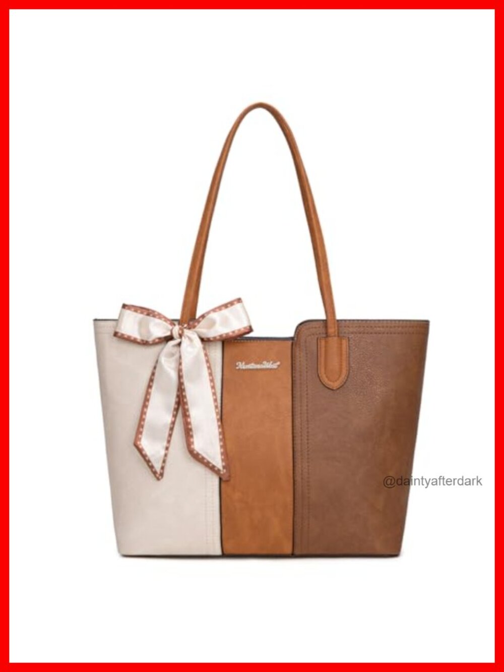 Vegan Leather Tote Bag with Top Zipper, Work Satchel Handbag for Women